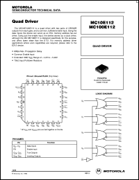 MC100E112FN datasheet: Quad Drive, Common Enable MC100E112FN