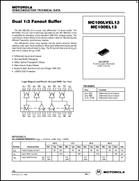 MC100EL13DWR2 datasheet: Dual 1:3 Fanout Buffer MC100EL13DWR2