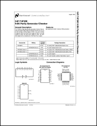 54F280DC datasheet: 9-Bit Parity Generator/Checker 54F280DC