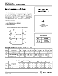 MC10EL12D datasheet: Low Impedance Driver MC10EL12D