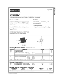 MTD3055V datasheet: N-channel MOSFET, 12A, 60V MTD3055V