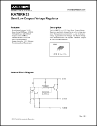 KA78RH33R datasheet: Low dropout voltage regulator, 0.8A, 3.3V KA78RH33R