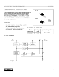 KA78RM33T datasheet: Low dropout voltage regulator, 0.5A, 3.3V KA78RM33T