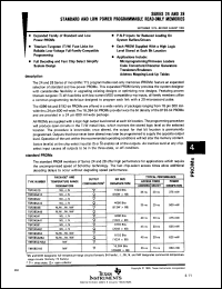 TBP28LA22N datasheet: Standard and low power programmable read-only memory, 256 x 8 bit, 20ns TBP28LA22N