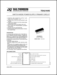 TEA2164S datasheet: Switch mode power supply primary circuit TEA2164S