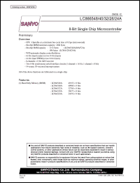 LC866528A datasheet: 8-bit single chip microcontroller, on-chip ROM=28672 x 8 bits, on-chip RAM=896 bytes, 8-channels ? 8 bit AD converter LC866528A