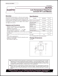 ALP210 datasheet: RGB low-temperature polysilicon 2.0-inch TFT LCD module, 557 x 234 dots ALP210