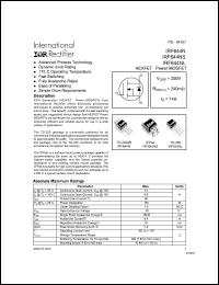 IRF644NL datasheet: N-channel power MOSFET, 250V, 14A IRF644NL