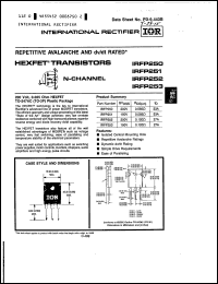 IRFP253 datasheet: N-channel NEXFET, 150V, 27A IRFP253