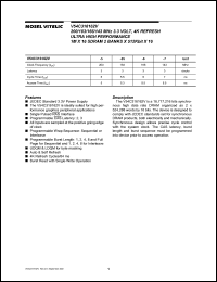 V54C316162V-6 datasheet: 3.3V, 4K refresh ultra-high performance 1M x 16 SDRAM 2 banks x 512Kbit x 16, 6ns V54C316162V-6