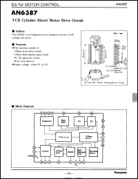 AN6387 datasheet: VCR cylinder direct motor drive circuit AN6387