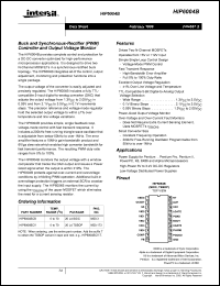 HIP6004BCV datasheet: Buck and synchronous-rectifier (PWM) controller and output voltage monitor HIP6004BCV