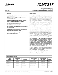 ICM7217AIPI datasheet: 4-digit LED display, programmable up/down counter ICM7217AIPI