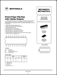 MC74AC374ML1 datasheet: Octal D Type Flip Flop with 3 State Outputs MC74AC374ML1