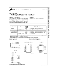 54F283DMQB datasheet: 4-Bit Binary Full Adder with Fast Carry 54F283DMQB