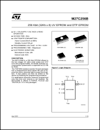 M27C256B-90F1 datasheet: 256 Kbit (32Kb x 8) EPROM, 5V, 90ns M27C256B-90F1