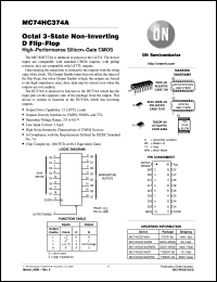 MC74HC374ADWR2 datasheet: Octal 3-State Non-Inverting D Flip-Flop MC74HC374ADWR2