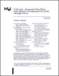 RD28F1602C3T110 datasheet: 16-Mbit, 3 Volt advanced+boot block fflash memory (C3) stacked-chip scale package family,110ns RD28F1602C3T110