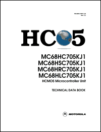MC68HLC705KJ1C datasheet: HCMOS microcontroller unit, 64 bytes RAM, 1240 bytes ROM, 4 MHz MC68HLC705KJ1C