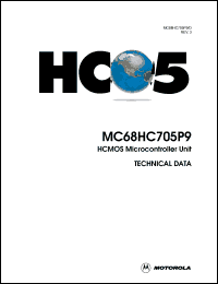 MC68HC705P9DW datasheet: Microcontroller, 2104 bytes, 48 bytes EPROM, 128 bytes RAM MC68HC705P9DW