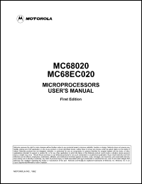 MC68EC020RP16 datasheet: 32-bit microprocessor, 16.67 MHz MC68EC020RP16