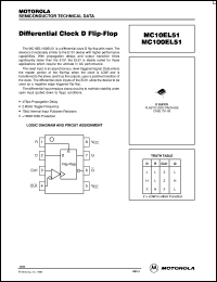 MC100EL51DR2 datasheet: D Flip-Flop w/ Reset and Diff Clock MC100EL51DR2