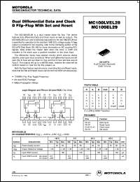 MC100LVEL29DW datasheet: Dual Differential Data and Clock D Flip-Flop with Set and Reset MC100LVEL29DW