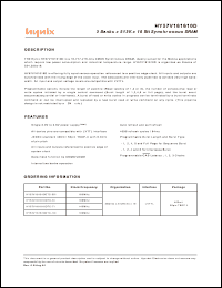 HY57V161610DTC-10I datasheet: 2 banks x 524,288 x 16 synchronous DRAM, LVTTL  interface, 100 MHz HY57V161610DTC-10I