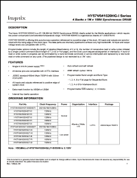 HY57V641620HGT-6I datasheet: 4 banks x 1M x 16Bit synchronous DRAM, 3.3V, LVTTL, 166 MHz HY57V641620HGT-6I