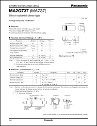 MA737 datasheet: Schottky barrier diodes for high-frequency rectification, 30V, 1.5A MA737