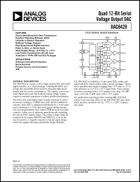 DAC8420ES datasheet: 0.3-18.0V; 1000mW; quad 12-bit serial voltage output DAC DAC8420ES