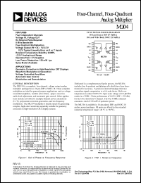 MLT04GS-REEL datasheet: 7V; 4-channel, 4-quadrant analog multiplier. For geometry correction in high-resolution CRT displays MLT04GS-REEL