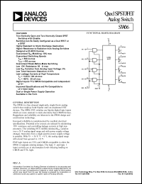 SW06BRC datasheet: 36V; 30mA; quad SPST JFET switch SW06BRC