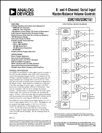 SSM2160P datasheet: 18V; 6/4-channel, serial input master/balance volume control. For home theater receivers, surround sound decoders SSM2160P