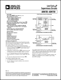 ADM707AR datasheet: 0.3-6V; low cost supervisory circuit. For microprocessor systems ADM707AR