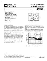 DAC8562EP datasheet: 0.3-10V; 50mA; parallel input complete 12-bit DAC. For digitally controlled calibration and servo control DAC8562EP