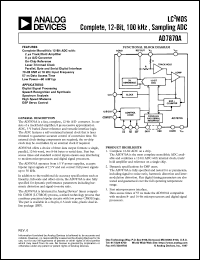 DA7870AJN datasheet: 0.3-7V; 450mW; LCMOS complete, 12-bit, 100kHz, sampling ADC. For digital signal processing, speech recognition and synthesis DA7870AJN