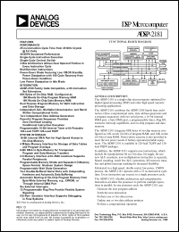 ADSP-2181KST-115 datasheet: 0.3-7V; DSP microcomputer ADSP-2181KST-115