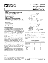 ADM660AR datasheet: 7.5V; 500mW; CMOS switched-capacitor voltage converter. For handheld instruments, portable computers ADM660AR