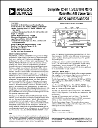 AD9223AR datasheet: Complete 12-bit 1.5/3.0/10.0 MSPS monolithic converter AD9223AR