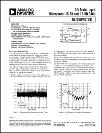 AD7390AN datasheet: 0.3-8V; 50mA; serial-input micropower 10-bit and 12-bit DAC AD7390AN