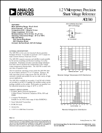 AD1580ART datasheet: 20-25mA; 1.2V; micropower, precision shunt voltage reference AD1580ART