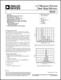 AD1580BRT-REEL datasheet: 20-25mA; 1.2V; micropower, precision shunt voltage reference AD1580BRT-REEL