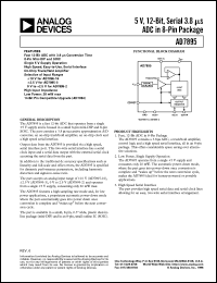 AD7895AN-2 datasheet: 5V; 450mW; 12-bit, serial 3.8uS ADC AD7895AN-2