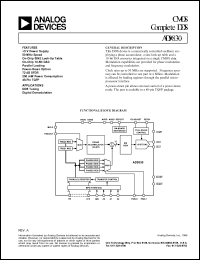 AD9830AST datasheet: 0.3-7V; CMOS complete DDS. For DDS tuning and digital demodulation AD9830AST