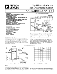 ADP1148AR-3.3 datasheet: InputV: 0.3-20V; 50mA; high efficiency synchronous step-down switching regulator. For notebook and palmtop computers, portable instrumnets, battery operated digital devices ADP1148AR-3.3