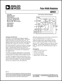 AD9561JR datasheet: 7V; 10mA; pulse width modulator. For laser printers, digital copiers, color copiers AD9561JR