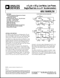 ADXL150AQC datasheet: Acceleration: 2000g; low noise, low power single/dual axis accelerometer ADXL150AQC