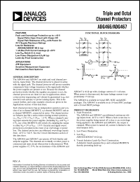 ADG467BN datasheet: 44V; 20-40mA; triple and octal channel protector for ATE equipment ADG467BN