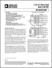 AD7304BR datasheet: 0.3-8V; 50mA; rail-to-rail quad, 8-bit DAC AD7304BR